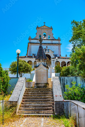 Stairway leading to the sanctuary our lady of incarnation in Leiria, Portugal photo