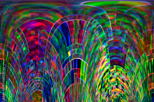 Abstract pixel pattern   Abstract background of a digital pattern in neon colors.