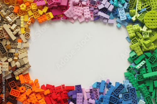 Colored toy bricks with place for your content.