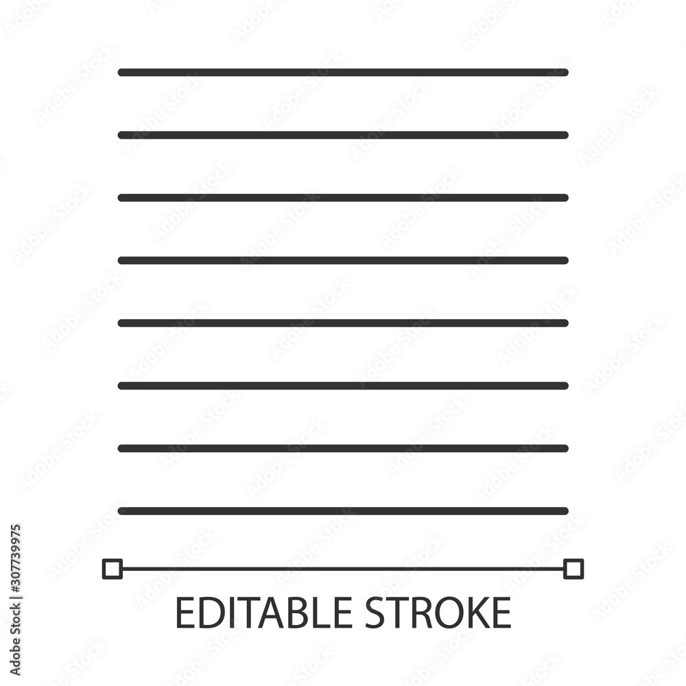 Parallel lines linear icon. Straight black strokes. Geometric figure. Abstract shape. Isometric form. Thin line illustration. Contour symbol. Vector isolated outline drawing. Editable stroke Parallel lines linear icon. Straight black strokes. Geometric figure. Abstract shape. Isometric form. Thin line illustration. Contour symbol. Vector isolated outline drawing. Editable stroke