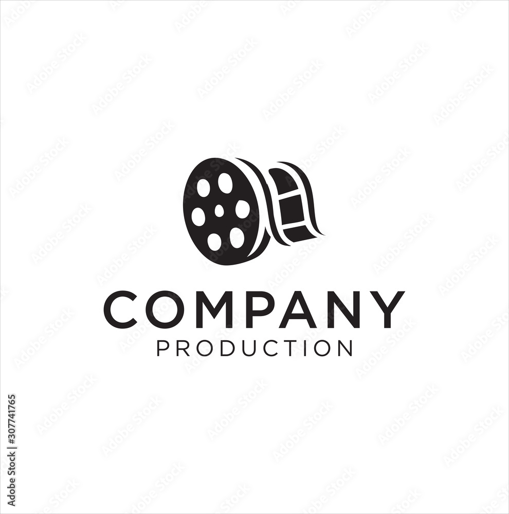 Cinema logo movie emblem template . Movie Production Logo .Film Camera Logo  Template . film strip cinema , Videography Logo Images Векторный объект  Stock | Adobe Stock