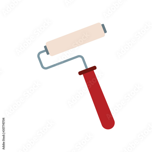 paint roller icon, colorful design