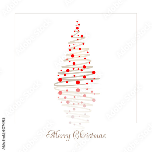 Christmas tree with red bolls 14