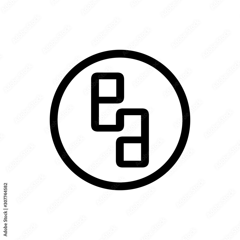 Circle with ea letter logo design vector Circle with ea letter logo design vector