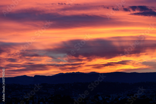 Beautiful scenery of the sunset in French Riviera, Nice, France © SPIX PRODUCTION