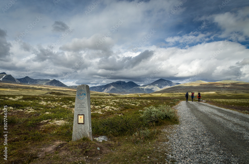 Hikers in Rondane National Park, Norway