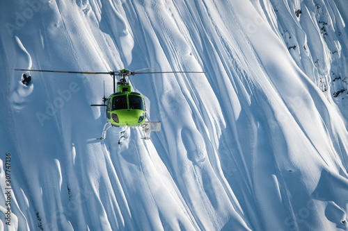 Helicopter Close Up, Big Mountain Terrain