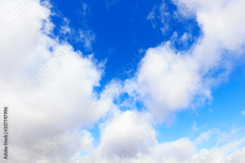 blue sky and white clouds