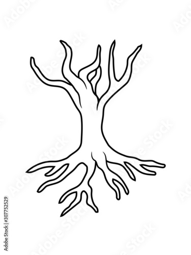 Wurzel Baum Design retten clipart comic cartoon
