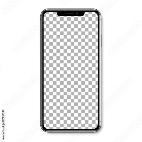 Smartphone isolated. Smartphone, mobile phone. Realistic vector illustration. photo