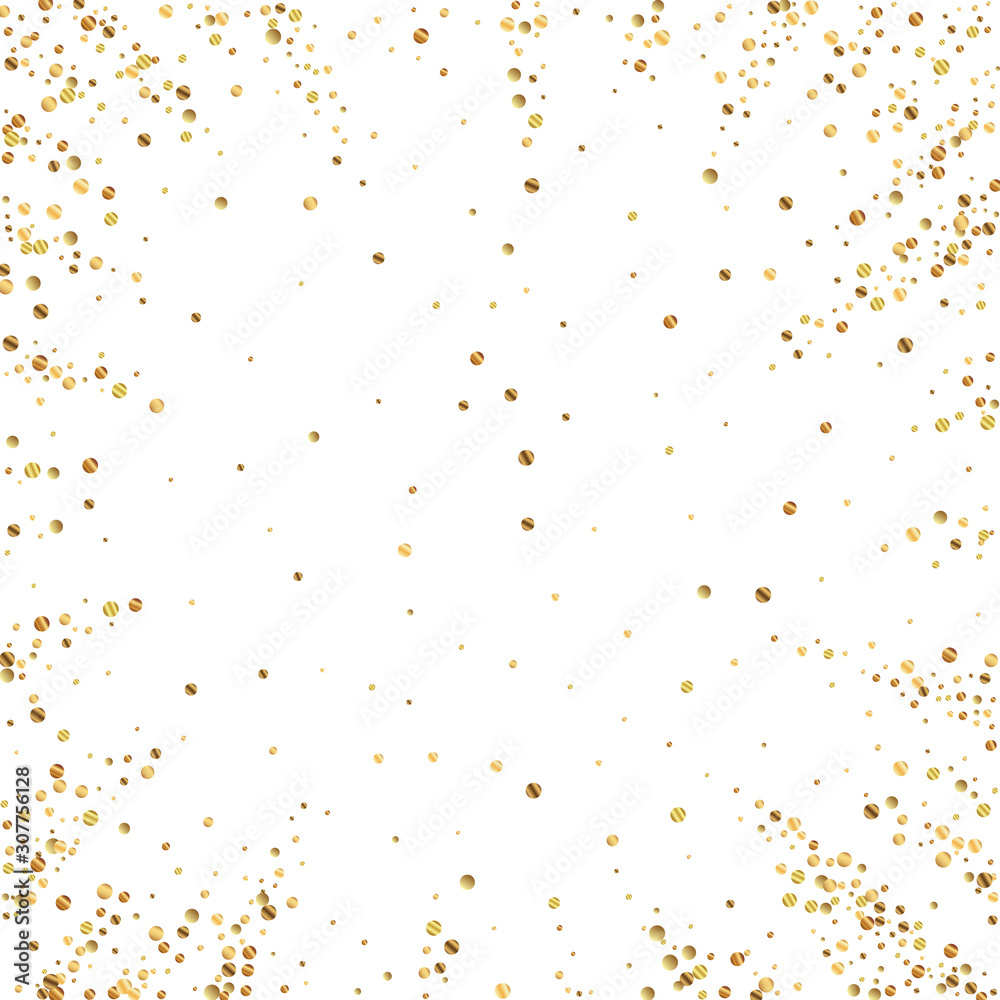 Gold confetti luxury sparkling confetti. Scattered