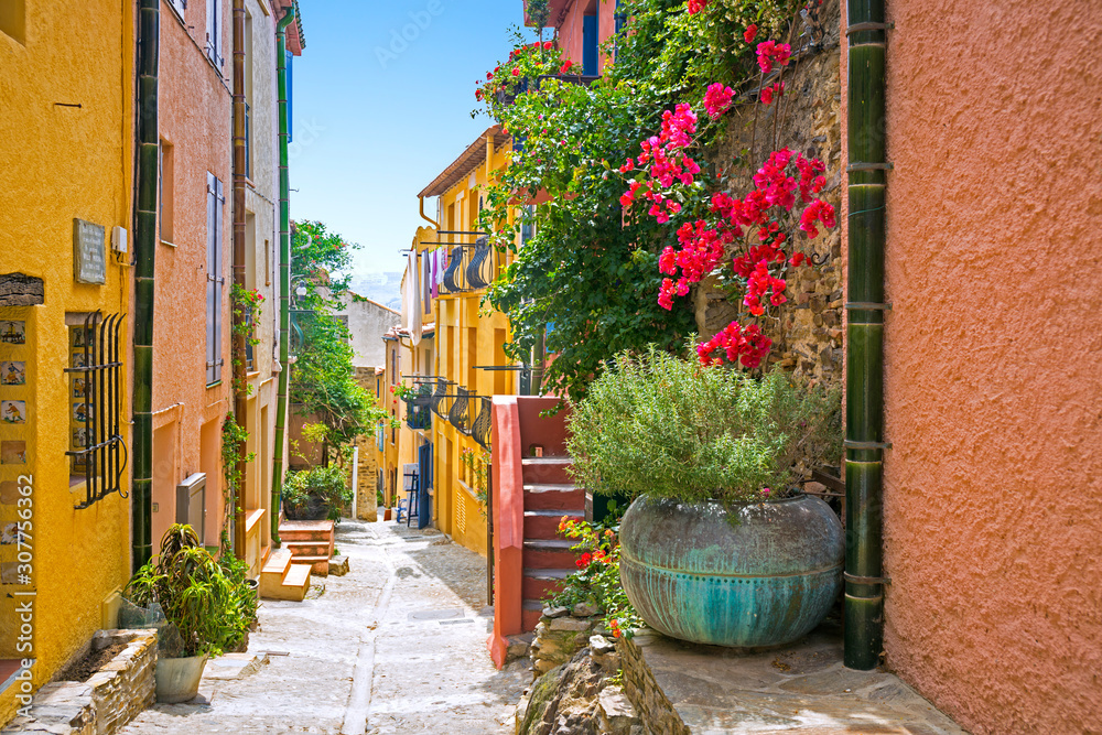 Streets of Collioure, France