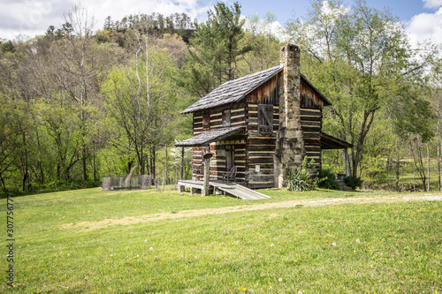 Kentucky Historical Log Cabin. Gladie historic cabin in the Daniel Boone National Forest in Kentucky. This is a historical landmark on public park land and not a privately owned residence or property.