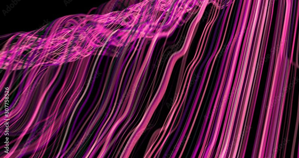 Abstract Data Wave Lines. Seamless Loop. 4K