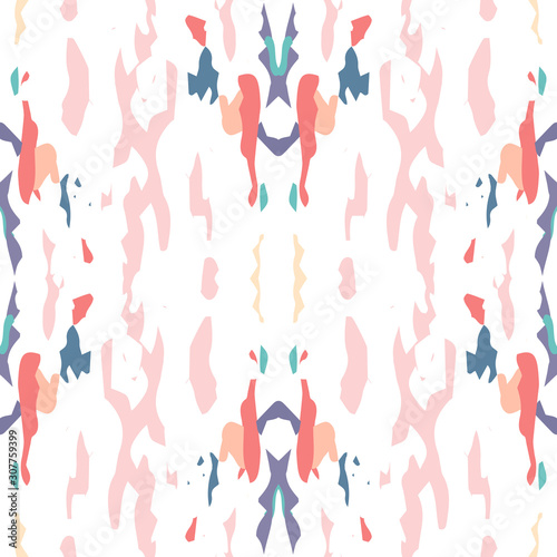 Watercolor Staining. Ikat, Tie Dye Seamless 