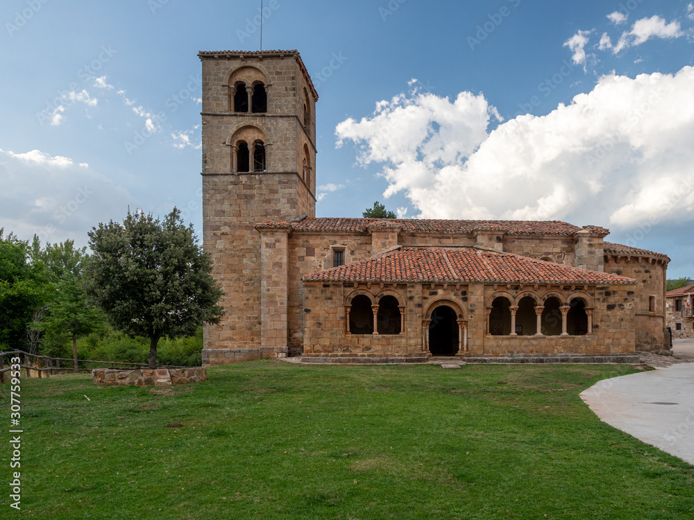 Romanesque hermitage in a village in Burgos, Jaramillo de la Fuente.