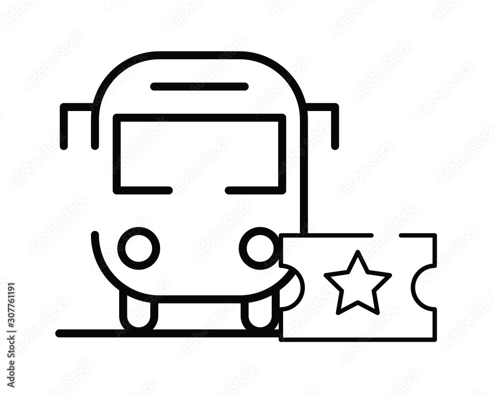 bus public transport isolated icon bus public transport isolated icon