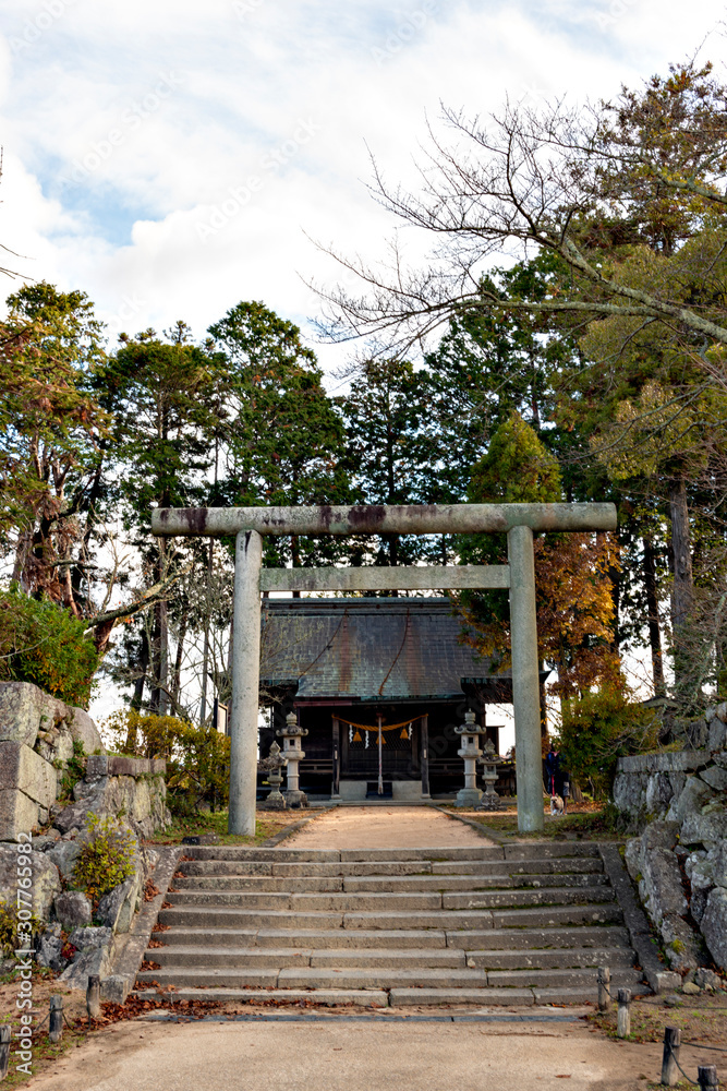 Aoyama shrine located in Sasayama castle in Hyogo prefecture, Japan