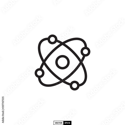 Atom icon, design inspiration vector template for interface and any purpose