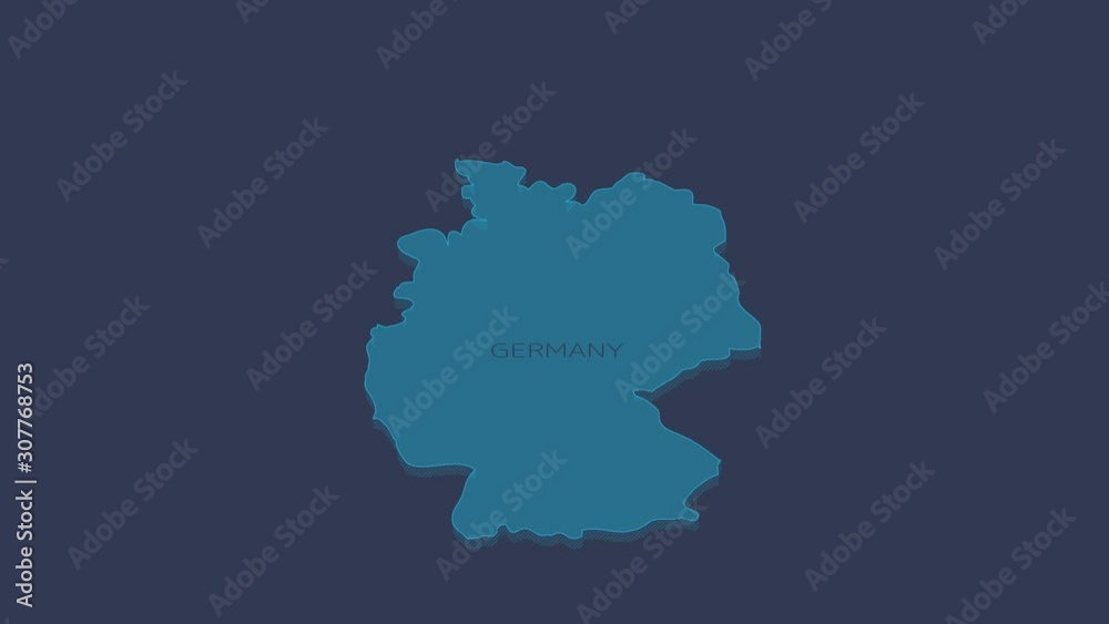 Germany animated map with alpha channel. Germany animated map with alpha channel.