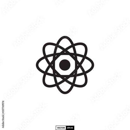 Atom icon, design inspiration vector template for interface and any purpose