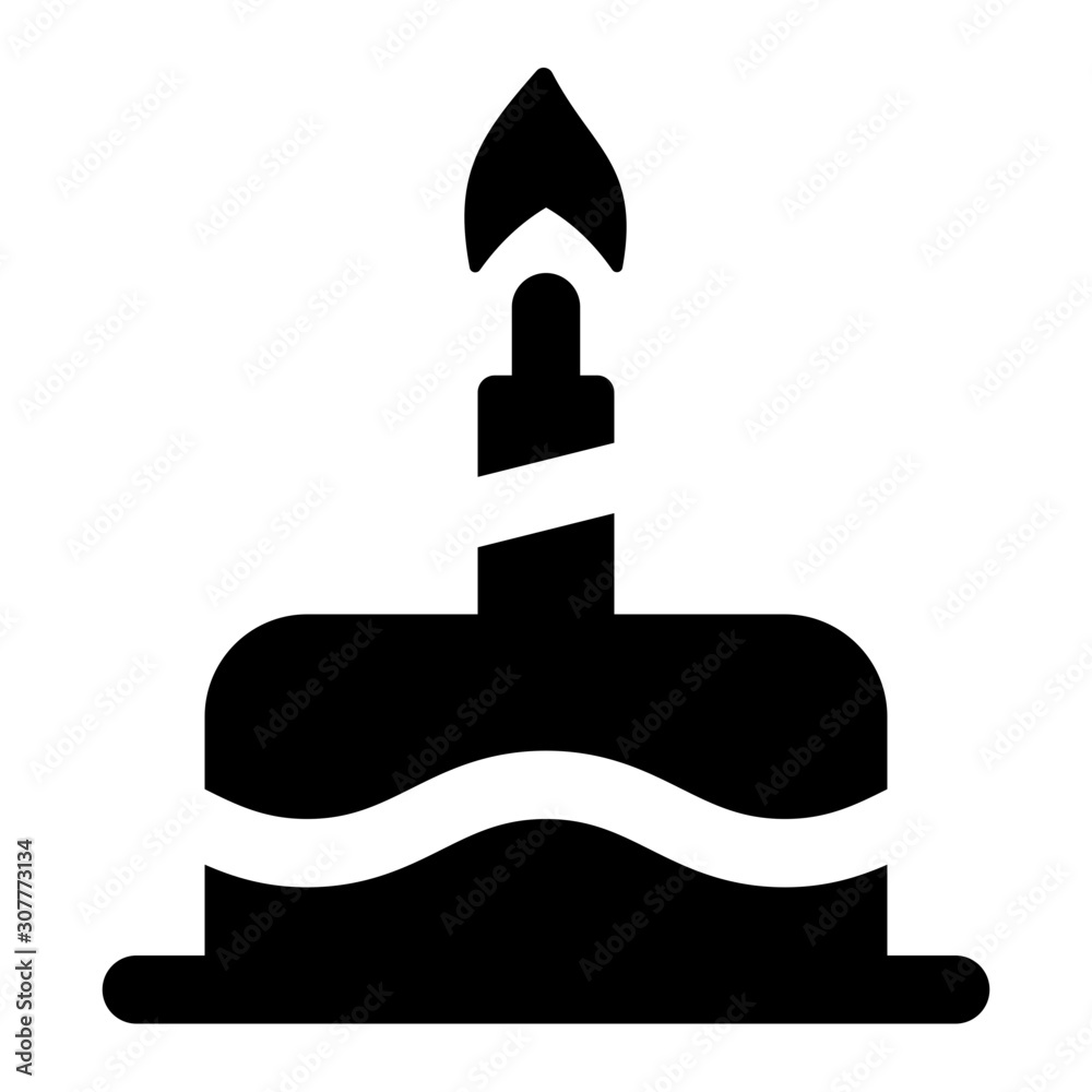 birthday cake glyph icon vector birthday cake glyph icon vector