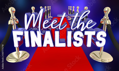 Meet the Finalists Award Nominees Winners Red Carpet 3d Illustration photo