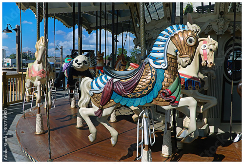 Fototapeta Naklejka Na Ścianę i Meble -  carousel with horses
