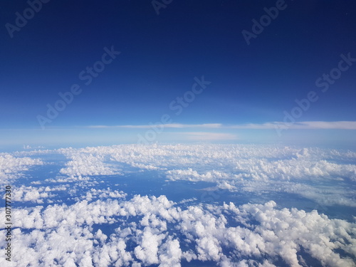 aerial view from an airplane