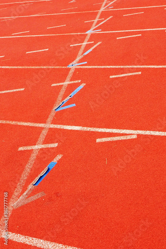 Line and lane of running.