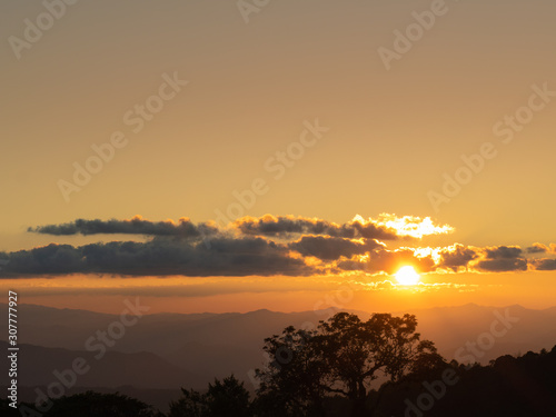 Sunset at the mountains