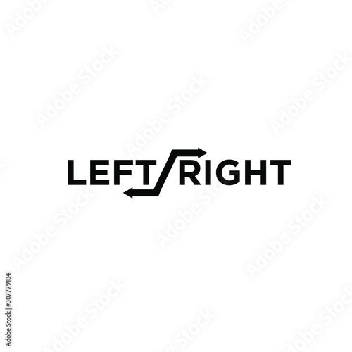 left right logo icon design