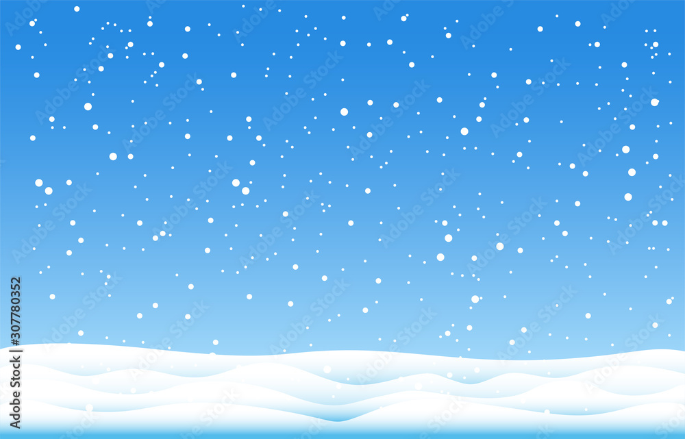 Snowflakes and Winter background, Winter landscape,vector design Snowflakes and Winter background, Winter landscape,vector design