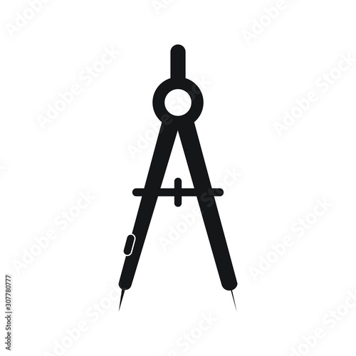 geometric compass icon. vector illustration