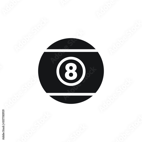 Pool Eight Ball Icon design. Vector Illustration