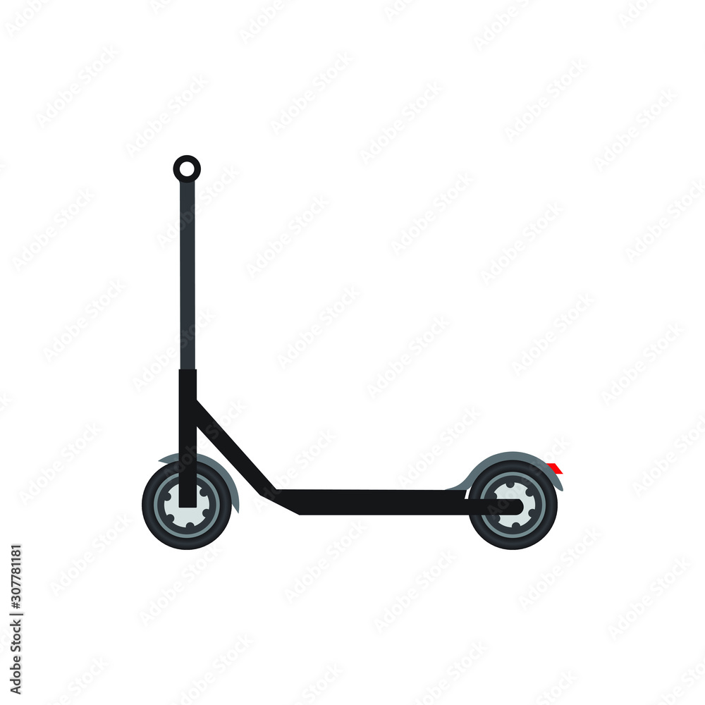 Vector electric scooter icon modern flat design on white background Vector electric scooter icon modern flat design on white background