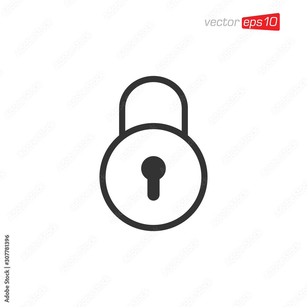 Padlock Secure Icon Design Vector Padlock Secure Icon Design Vector