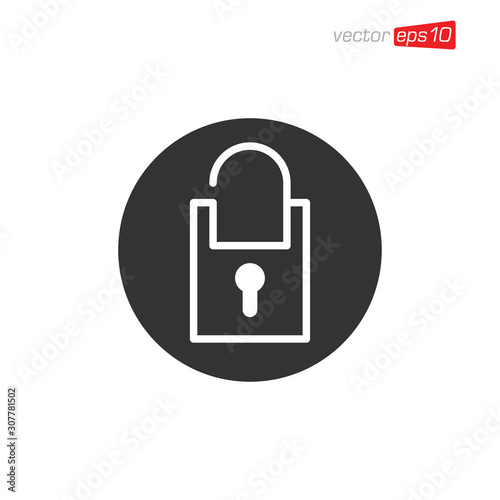 Padlock Secure Icon Design Vector