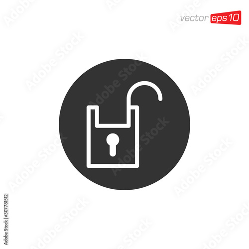 Padlock Secure Icon Design Vector