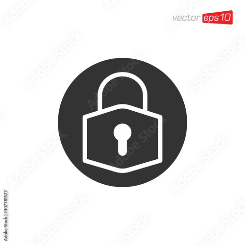 Padlock Secure Icon Design Vector