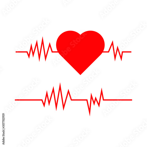 heartbeat line icon. Vector illustration