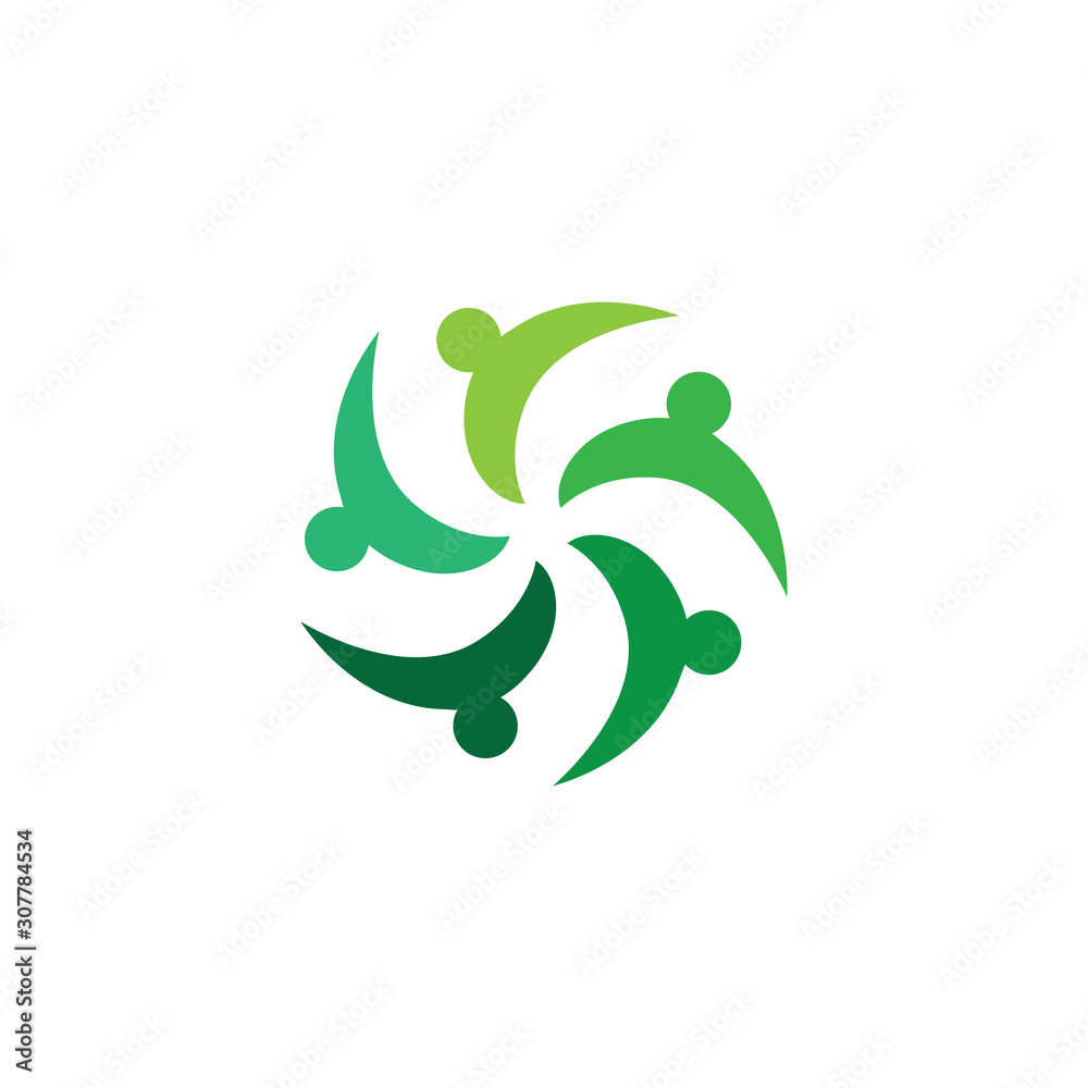 Naklejka premium comunity people and busines logo vector