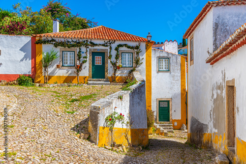 Φωτογραφία a narrow street inside of the obidos castle in Portugal