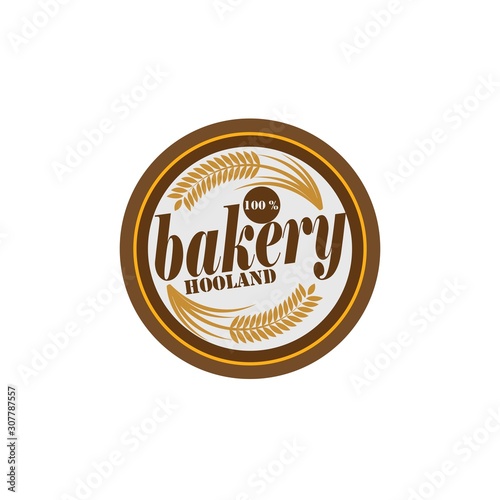 Bakery hand written lettering logo, label, badge, emblem.