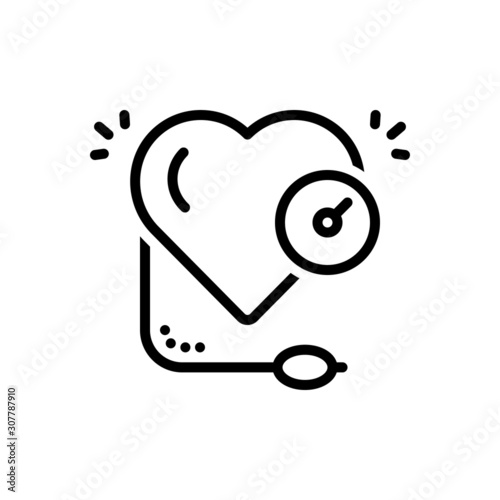 Black line icon for high 