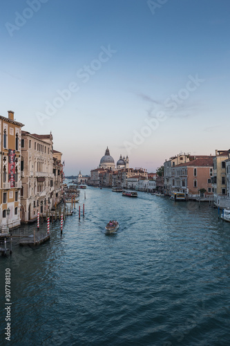 Twilight landscapes of the Grand Canal in Venice, Italy © Sen