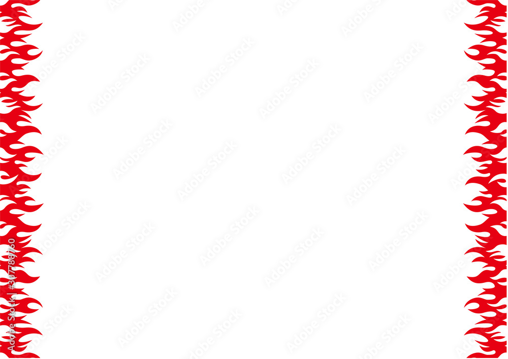 Obraz premium 火のイメージフレーム素材