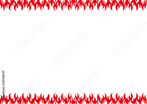 火のイメージフレーム素材