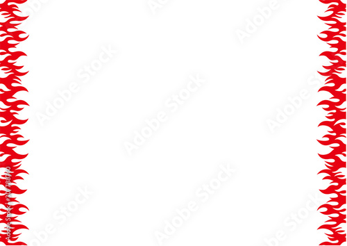 火のイメージフレーム素材