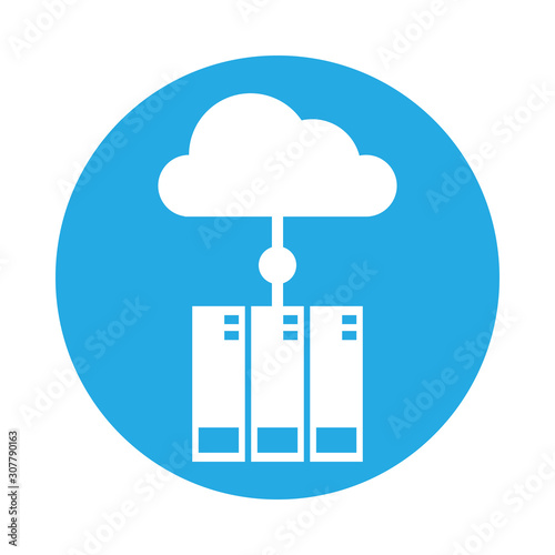 cloud computing data isolated icon